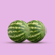 © Yaroslav Danylchenko/Stocksy - two watermelons as of her breasts are covered with blurred CENSO