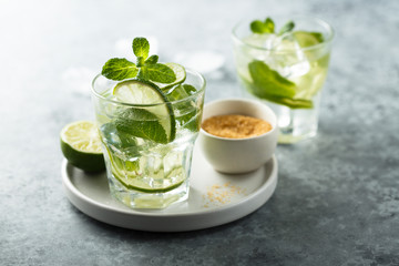 Poster - Classic refreshing Mojito cocktail with lime and mint