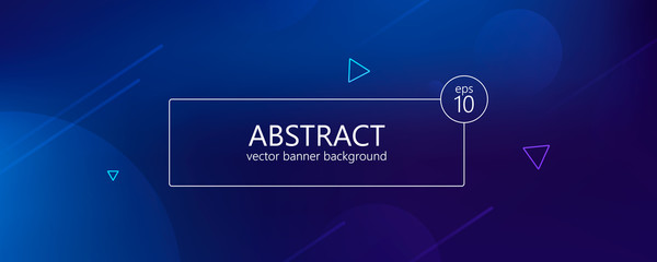 Poster - Abstract banner with gradient shapes 