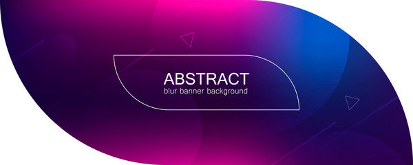 Poster - Abstract banner with gradient shapes 