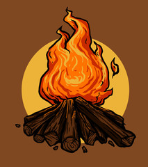 bonfire vector