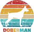 Doberman vintage retro