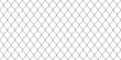 Wide realistic glossy metal chain link fence on white