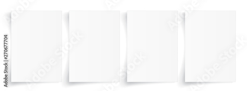 Fotografía Blank A4 sheet of white paper with shadow, template for your design