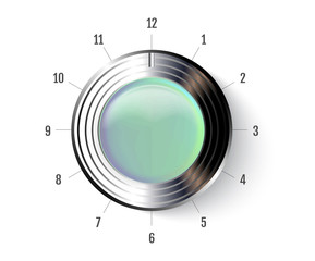 Wall Mural - Realistic Metal and Plastic Button