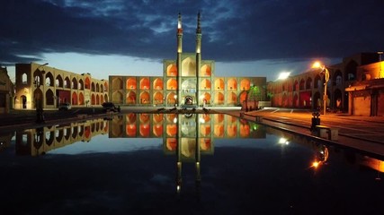 Wall Mural - Amir Chakhmak Mosque in Yazd, Iran Just After Sundown.