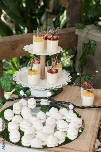 Wedding Decoration Individual Presentation Of Sweets And Desserts