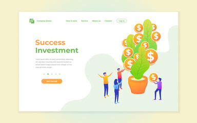  vector illustration of investment, financial, and business growing. Modern vector illustration concepts for website and mobile website development.