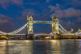 Fototapeta Londyn - Tower bridge at night, London.