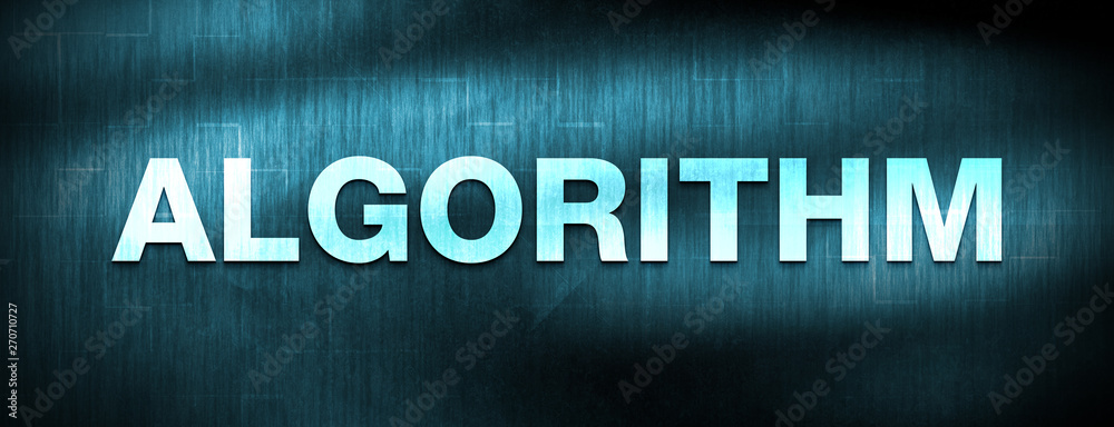 Algorithm abstract blue banner background Stock Illustration | Adobe Stock