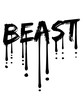 bodybuilder beast mode monster stark kämpfer fitness training muskeln tropfen graffiti cool logo