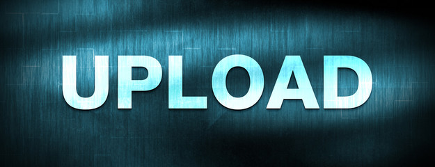 Wall Mural - Upload abstract blue banner background