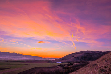 Colorfull sky at the sunset