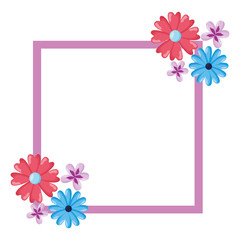 Wall Mural - flowers badge decoration