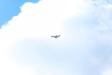 Canvas Print - The image of a Passenger plane in the sky