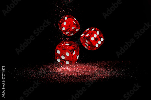 Photographie Illustration, Casino element isolation of the Casino dice, 3d Rendering