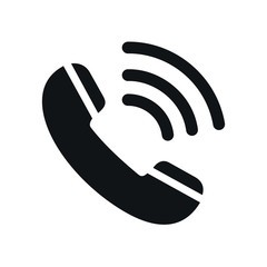 Aufkleber - Phone icon vector. Phone glyph icon illustration creativity symbol on white background.