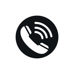Aufkleber - Phone icon vector. Phone glyph icon illustration creativity symbol on white background.