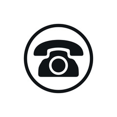 Aufkleber - Phone icon vector. Phone glyph icon illustration creativity symbol on white background.