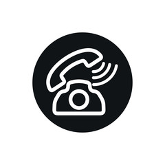 Aufkleber - Phone icon vector. Phone glyph icon illustration creativity symbol on white background.