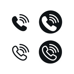 Aufkleber - Phone icon vector. Phone glyph set icon illustration creativity symbol on white background.
