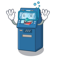 Sticker - Diving ATM machine in the cartoon shape