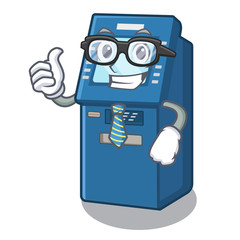 Wall Mural - Businessman ATM machine in the cartoon shape