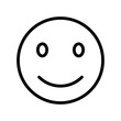 © Aranagraphics - Smiling face vector illustration, line style icon editable outline