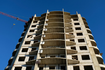 Poster - house under construction against the sky