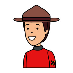 Wall Mural - canadian officer ranger avatar character