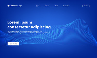 Asbtract background website Landing Page. Template for websites, or apps. Modern design. Abstract vector style.