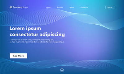 Asbtract background website Landing Page. Template for websites, or apps. Modern design. Abstract vector style.