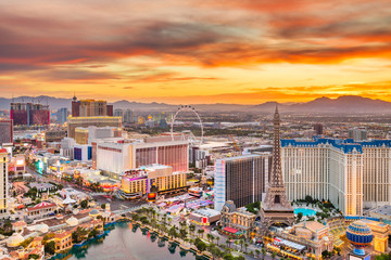 Fototapete - Las Vegas, Nevada, USA Skyline