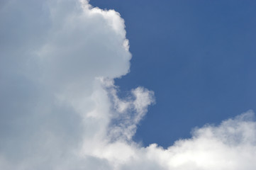 Blue sky with white clouds 