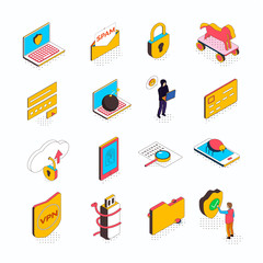 Poster - Cyber Security Isometric Icons