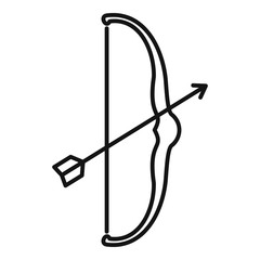 Poster - arch bow icon. outline arch bow vector icon for web design isolated on white background