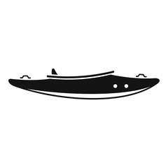 Poster - plastic kayak icon. simple illustration of plastic kayak vector icon for web design isolated on whit