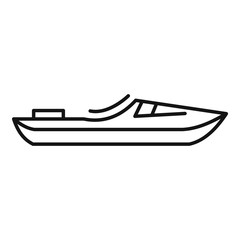 Poster - rafting boat icon. outline rafting boat vector icon for web design isolated on white background