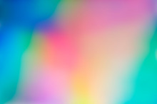 Spectrum Abstract Vaporwave Holographic Background, Trendy Colorful Backdrop In Pastel Neon Color. For Creative Design Cover, CD, Poster, Book, Printing, Gift Card, Fashion Web And Print