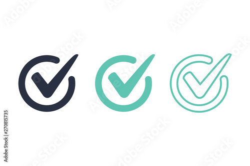 Fotografía Check mark logo vector or icon vector illustration concept image icon