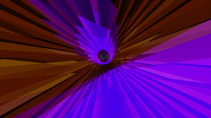 Poster - rays diverging from the eye-shaped center, 3D graphics, abstraction, purple and brown