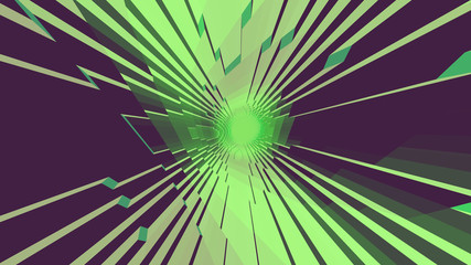 Poster - rays diverging from the eye-shaped center, 3D graphics, abstraction, violet and light green