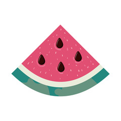 Wall Mural - portion of watermelon and white background