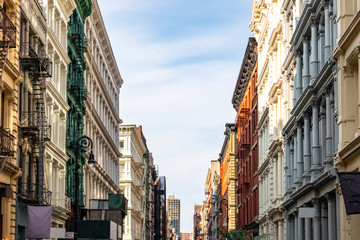 Wall Mural - Historic buildings on Greene Street in the SoHo neighborhood of Manhattan in New York City