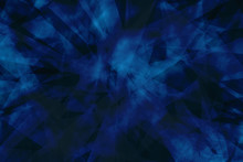 Illustration Of Dark Blue Abstract Geometric Pattern. Technological Futuristic Design. Triangular Background.