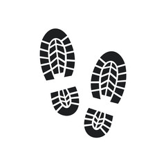 Poster - Shoes Footsteps icon vector on white background