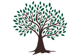 Wall Mural - Vector illustration Tree with Roots