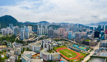 Aerial View Of Hong Kong City