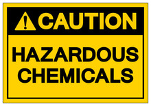 Caution Hazardous Chemicals Symbol Sign, Vector Illustration, Isolate On White Background Label. EPS10