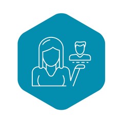 Poster - Client retention icon. Outline client retention vector icon for web design isolated on white background
